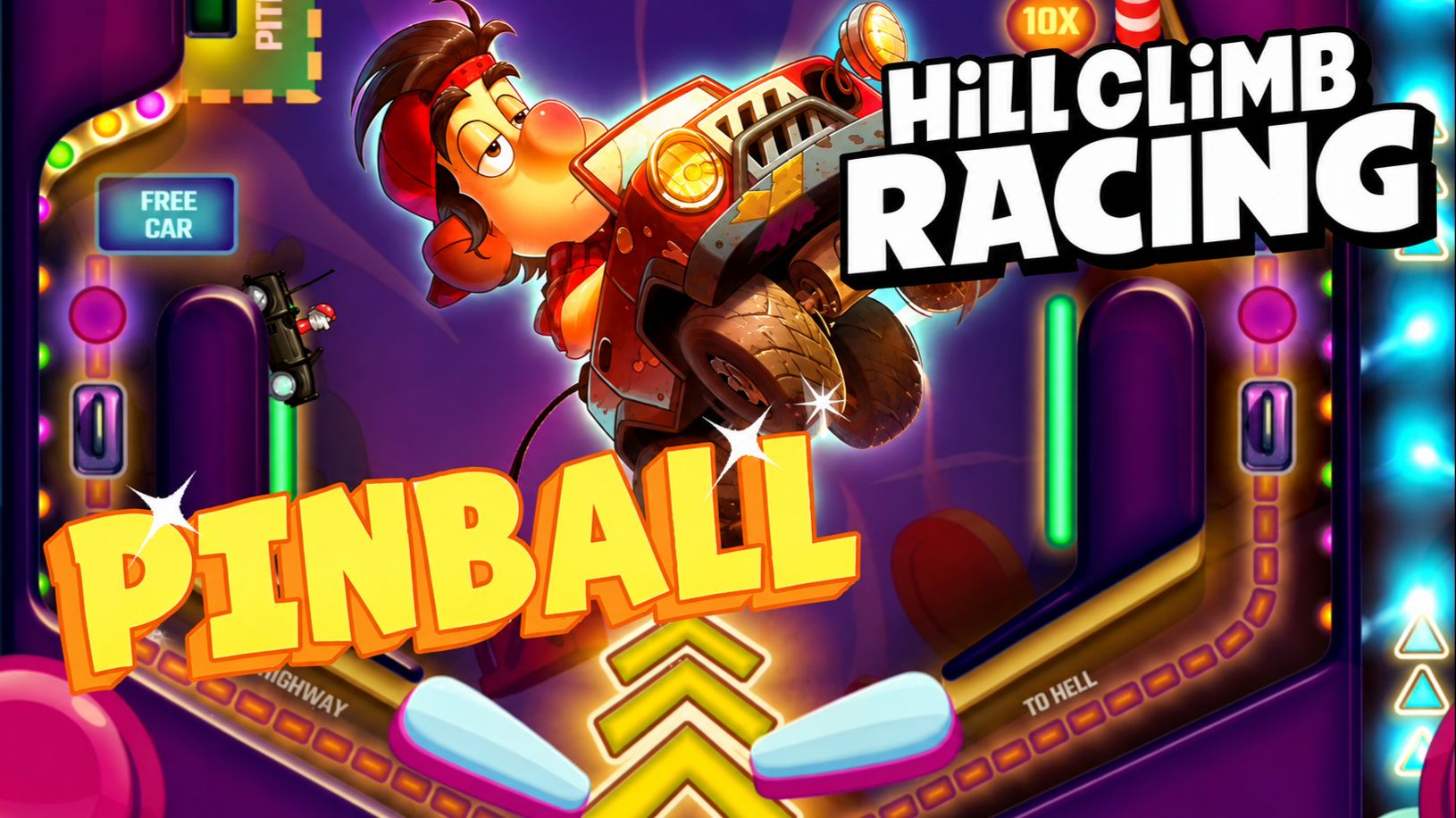 PINBALL ВЫШЕЛ В НОВОМ ОБНОВЛЕНИИ HILL CLIMB RACING