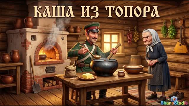 Каша из топора. Мультфильм / сказка для детей.
