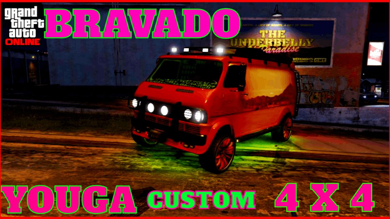GTA V ONLINE BRAVADO YOUGA CLASSIC (CUSTOM) 4 X 4 REVIEW AND TUNING #476