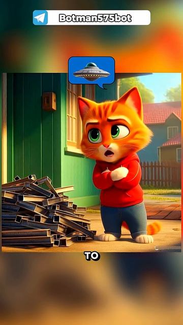 Котенка похитили пришельцы #dalle3 #chatgpt #aiart #aicat #юмор #кот #ии #мультик #ai_1080p60