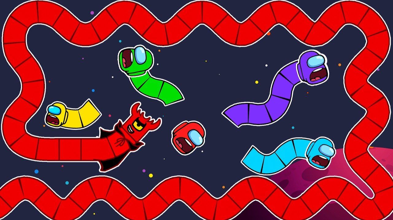 СПРУНКИ АМОГУСЫ В ИГРЕ ЗМЕЙКА! НОВАЯ ИГРА ПРО AMONG US В SNAKE.IO!