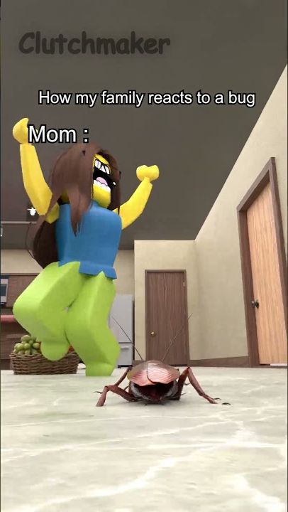 How My Family Reacts To A Bug 💀 #shorts #robloxanimation #roblox #fypp #memes