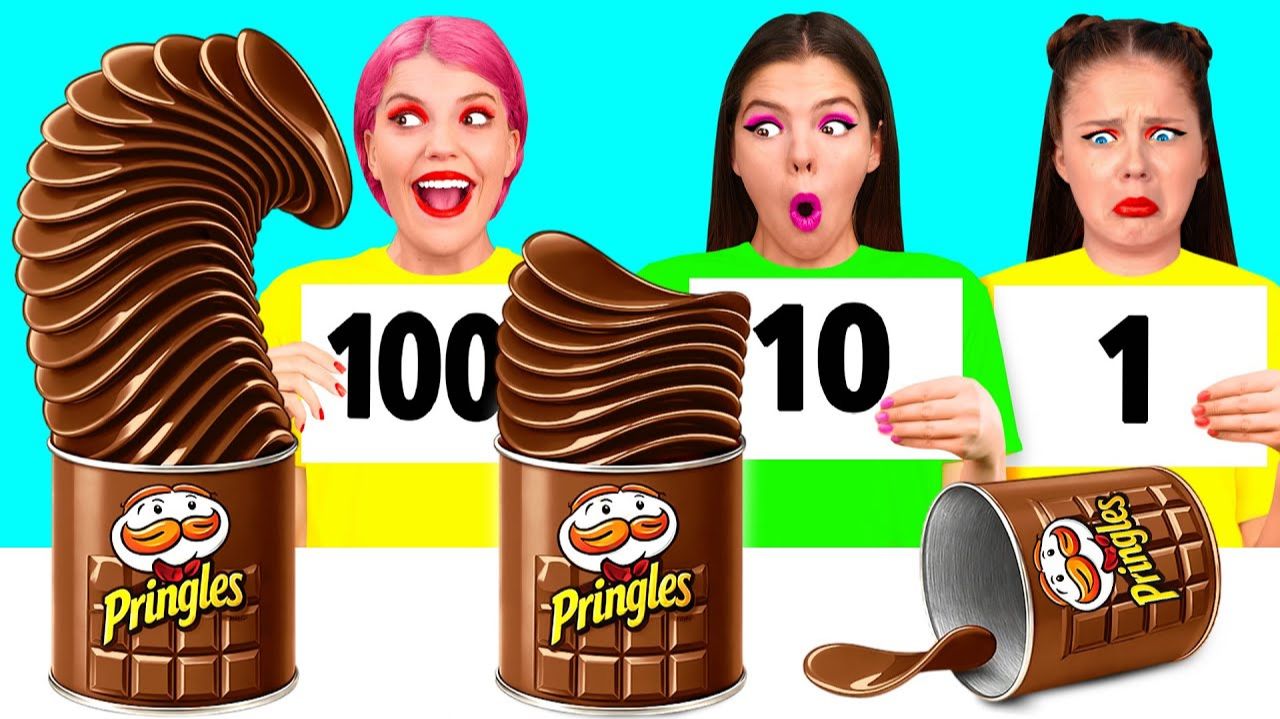 100 Слоев Еды Челлендж # Кто Победит в Битве на Кухне от DaZaZa Challenge