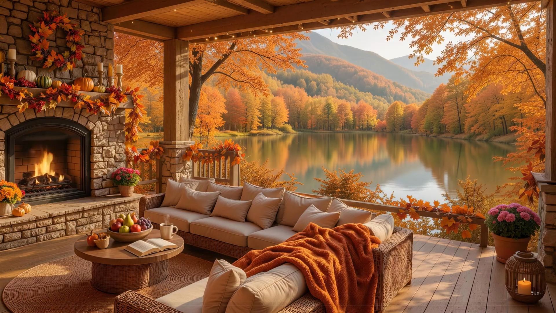УЮТНЫЙ ОСЕННИЙ ДЖАЗ С КАМИНОМ 🍂🔥 МУЗЫКА ДЛЯ ОТДЫХА И РЕЛАКСА