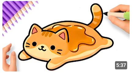 КАК НАРИСОВАТЬ ПРОСТОГО КАВАЙНОГО РЫЖЕГО КОТЕНКА 🥞🐱