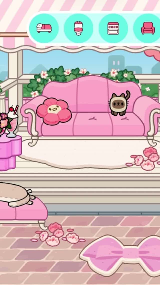Обустройство беседки в розовом цвете🎀💕🌷 #Pink_toca #toca_boca