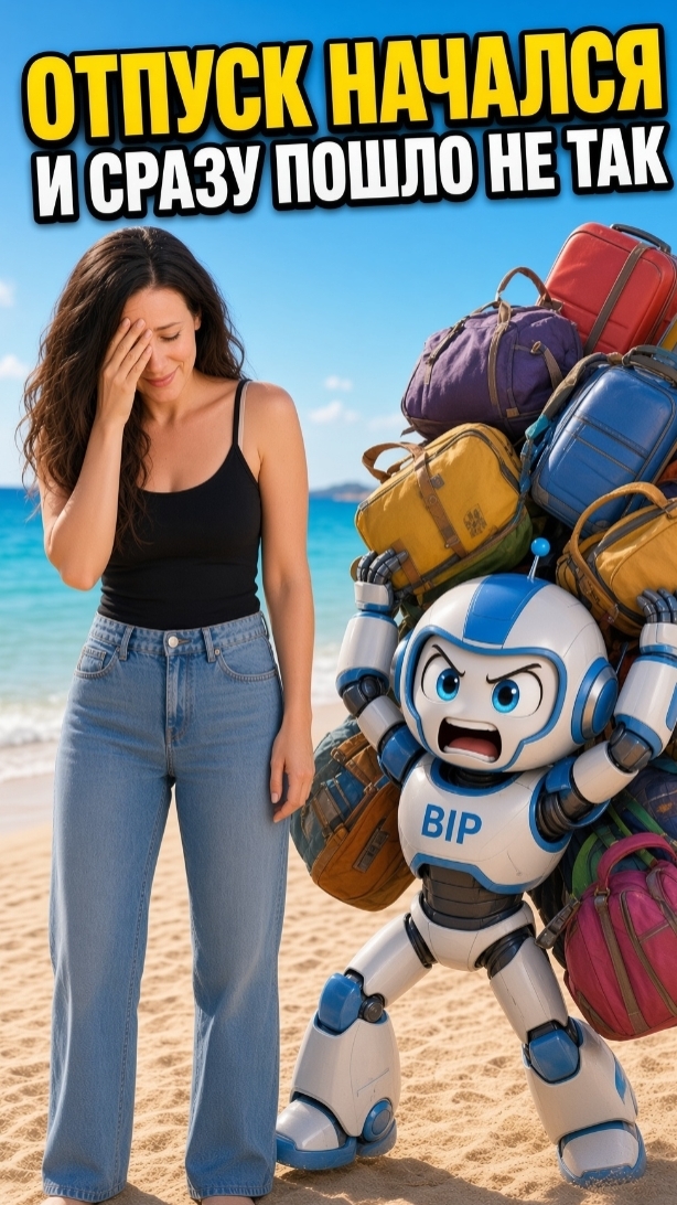 Bip и Лиза на море | Серия 1 | Заезд | Отпуск сразу пошёл не по плану #Shorts