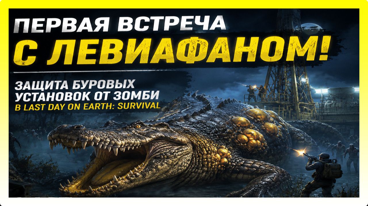 ПЕРВАЯ ВСТРЕЧА С ЛЕВИАФАНОМ! ЗАЩИТА БУРОВЫХ УСТАНОВОК ОТ ЗОМБИ / Last Day On Earth: Survival