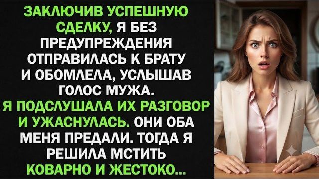 Истории из жизни| Подслушав разговор мужа и брата, я раскрыла |Аудио рассказы|Жизненные истории