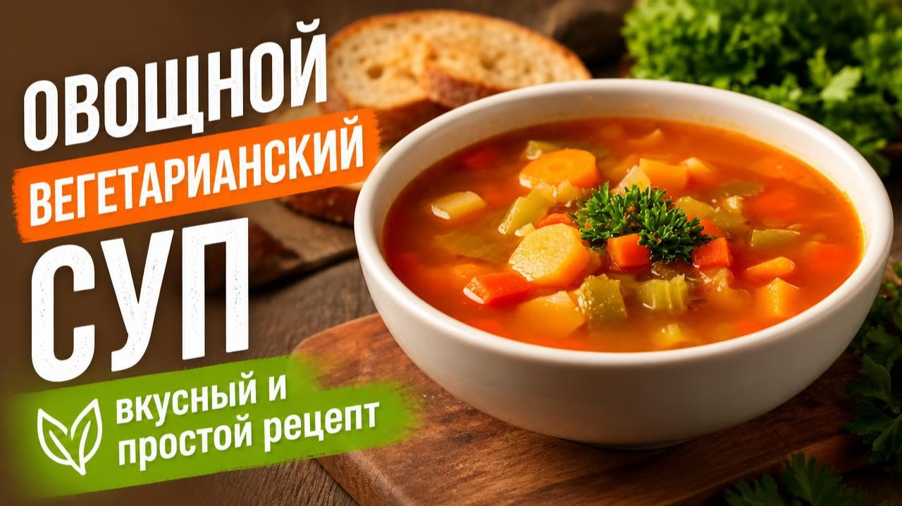Овощной вегетарианский суп вкусный и простой рецепт