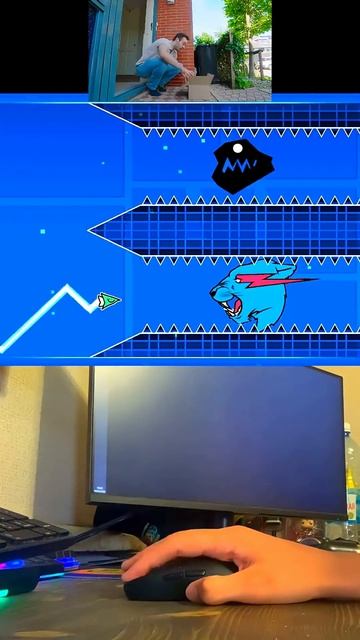 It's Me It's Verity MrBeast VS Monster Paths In Geometry Dash! #shorts  #geometrydash #gd