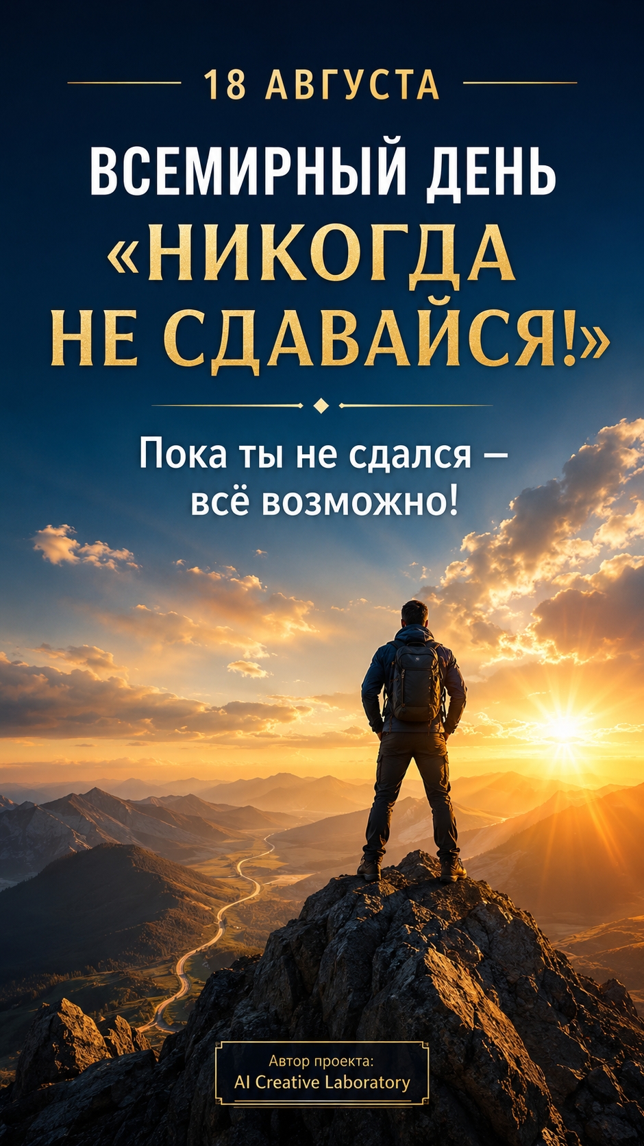 С Днём «Никогда не сдавайся»! Мощное послание.#shorts
