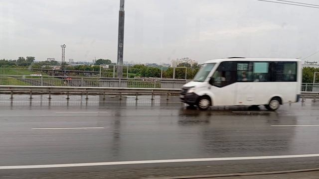 Едим на трамвае  по проспекту Ленина в г.Барнаул
