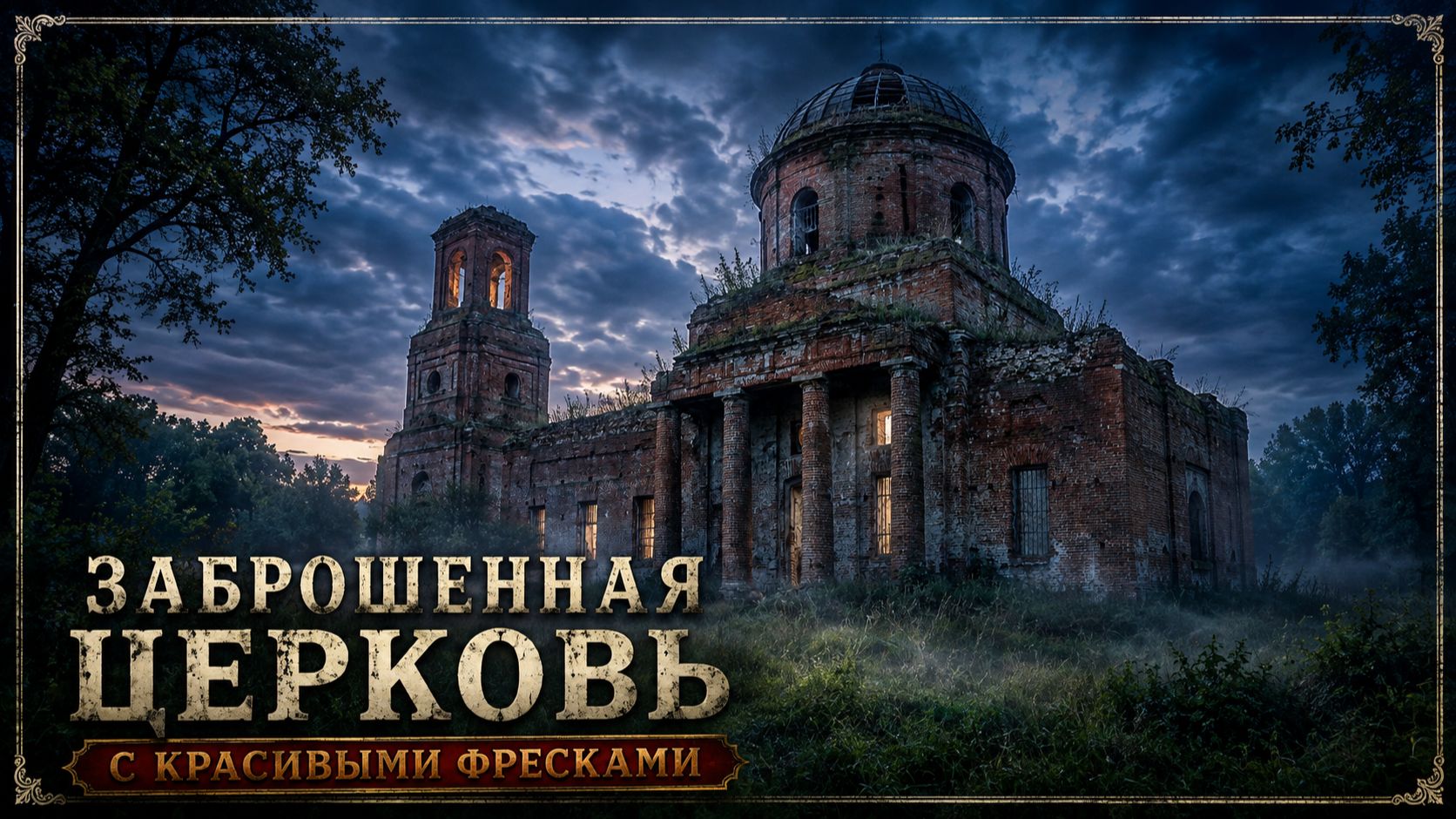 Заброшенная церковь с красивыми фресками. Павловское. Липецкая область. Заброшенный храм.2026