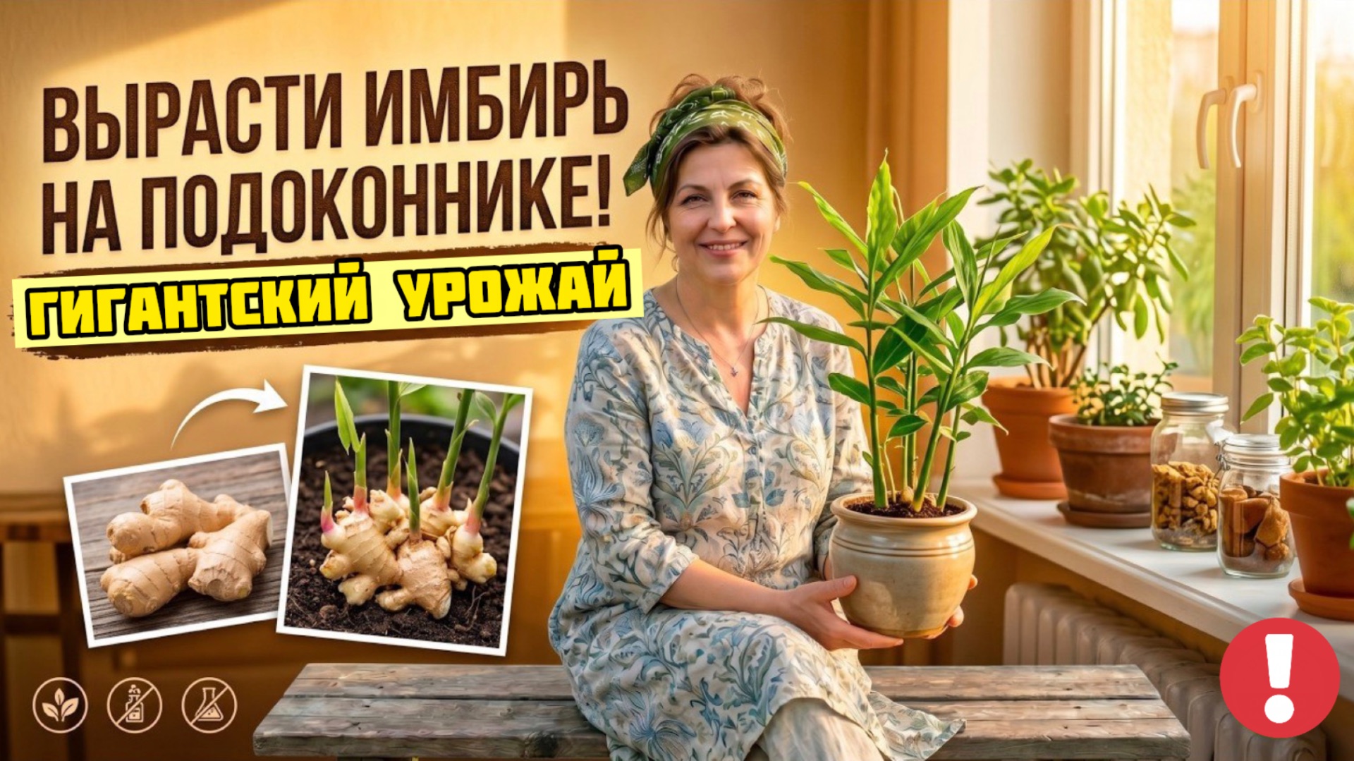 Как Вырастить ИМБИРЬ В Горшке и собрать ГИГАНТСКИЙ Урожай