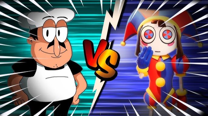 Peppino VS Pomni Sprite Animation