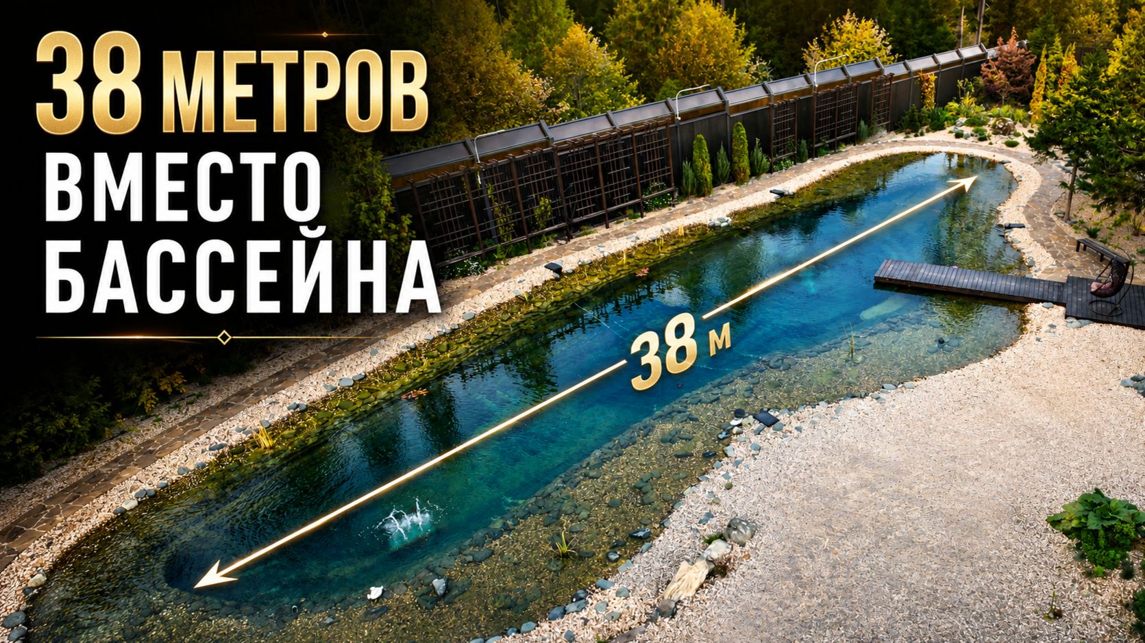 38 метров воды за дверью дома: зачем заказчику такой пруд?