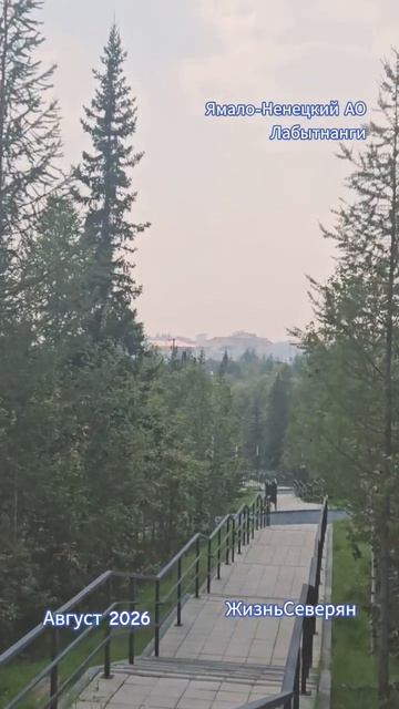 Смог в городе. Горит тундра. Ямало-Ненецкий АО Лабытнанги ЖизньСеверян. август  2026