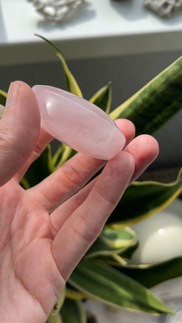 Сердце розовый кварц