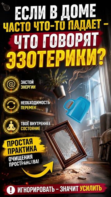 ЕСЛИ В ДОМЕ ЧАСТО ЧТО-ТО ПАДАЕТ — НЕ СПЕШИ ИГНОРИРОВАТЬ ЭТО | Абсолютный Ченнелинг