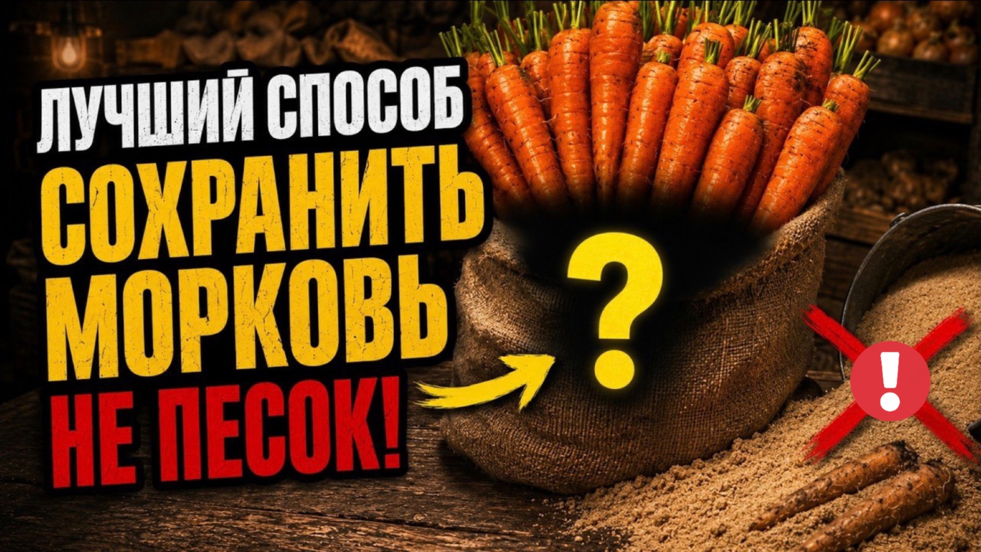 ЗАБУДЬТЕ ПРО ПЕСОК: ТАК МОРКОВЬ ХРАНИТСЯ ДО НОВОГО УРОЖАЯ