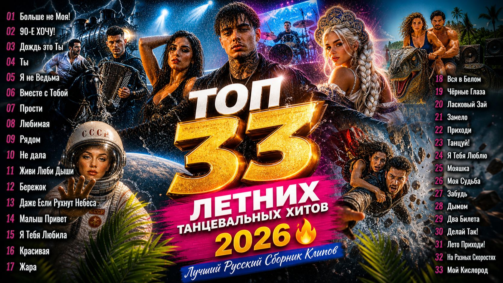 ТОП 33 ЛЕТНИХ ТАНЦЕВАЛЬНЫХ ХИТОВ 2026 🔥 Лучший Русский Сборник Клипов