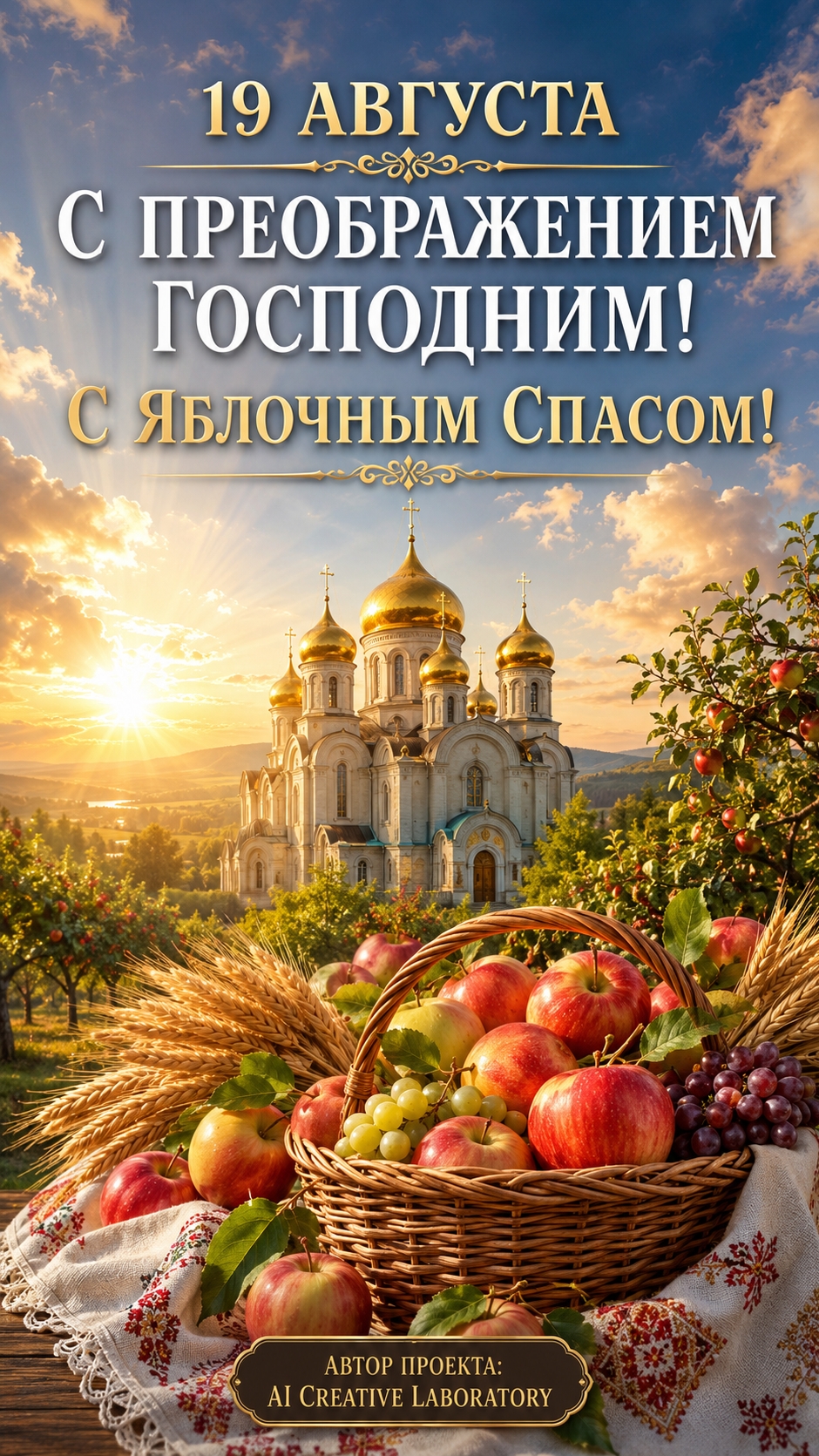 🍎 С Преображением Господним и Яблочным Спасом! | 19 августа #shorts