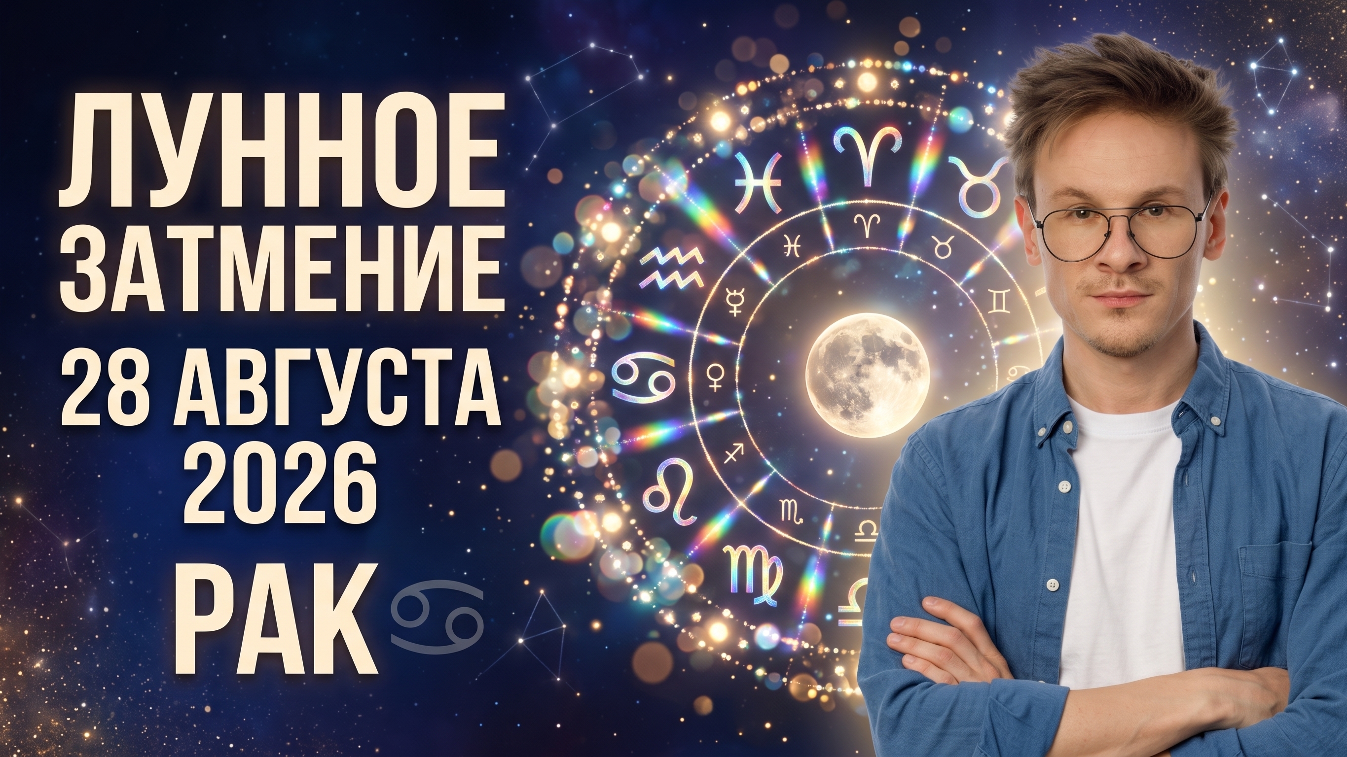 Рак - гороскоп на Лунное затмение 28 Августа 2026 года