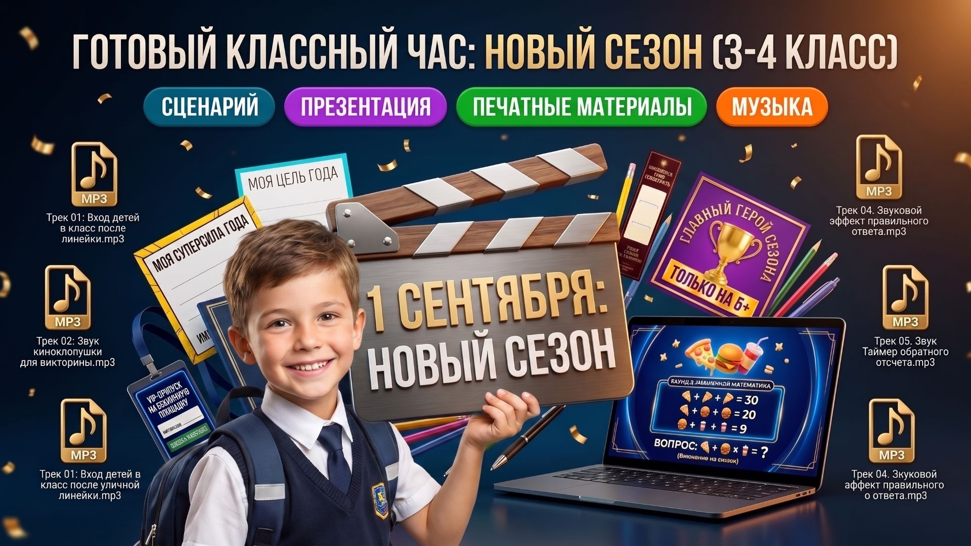 СЦЕНАРИЙ КЛАССНОГО ЧАСА НА 1 СЕНТЯБРЯ! Готовый Материал для Учителя. ПЕСНЯ НА 1 СЕНТЯБРЯ