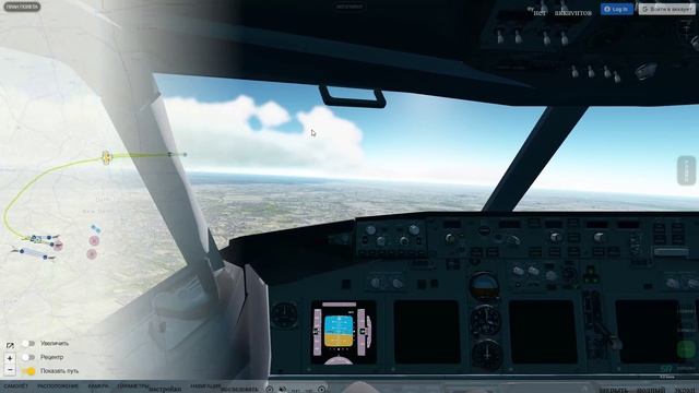 полет на b737 geoFS туда и обратно
