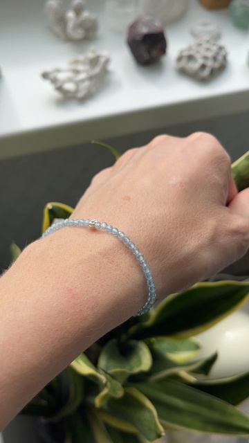 Браслет из аквамарина и серебра