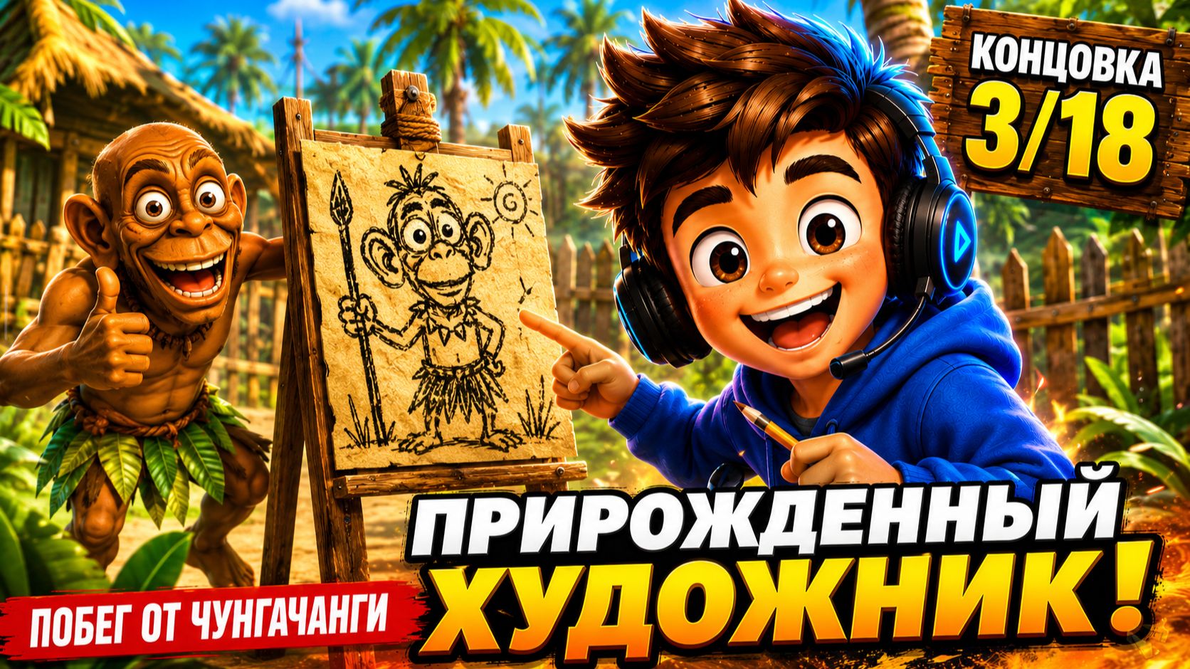 Как получить концовку 3/18 «Прирождённый художник» | Побег от ЧунгаЧанги
