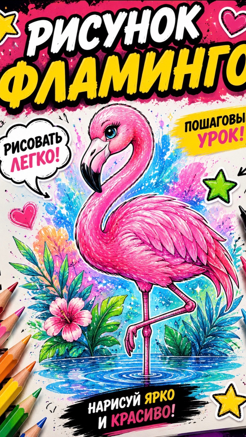 Рисунок.Фламинго