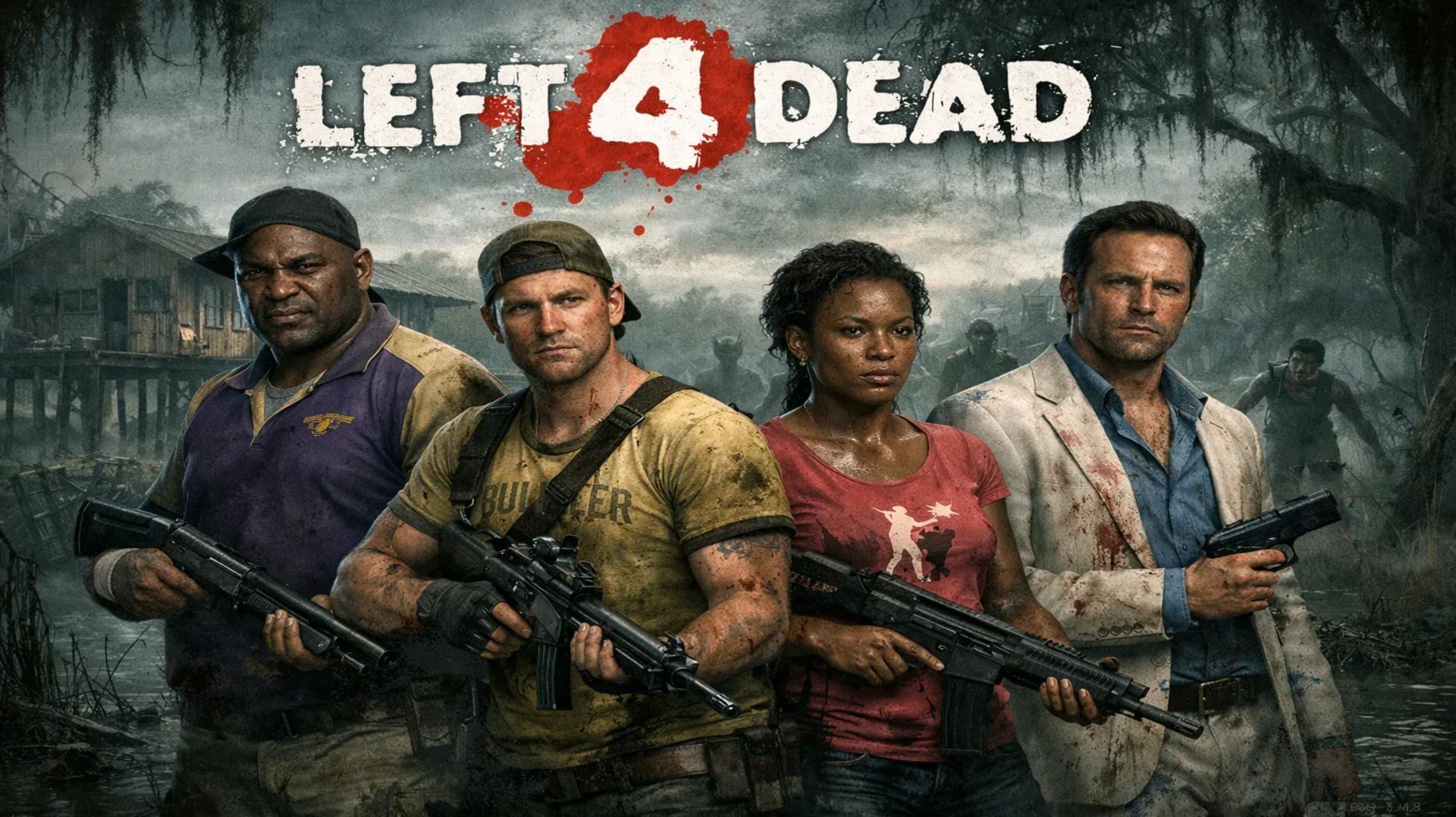 Left 4 Dead 2. Карта Болотная лихорадка. На эксперте. Вдвоём. 3.11.25.