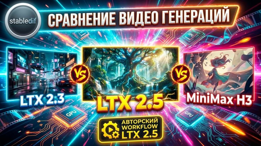 LTX2.5 в сравнении с MiniMax H3 и LTX 2.3