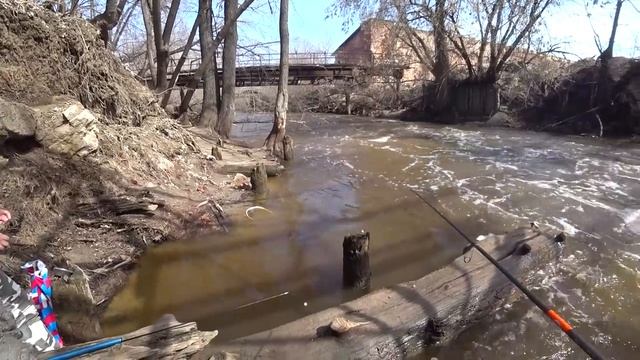 ОГРОМНЫЕ КАРАСИ ИЗ ПОД ОПОР РАЗРУШЕННОГО ГОРОДА!!Рыбалка на поплавок весной!