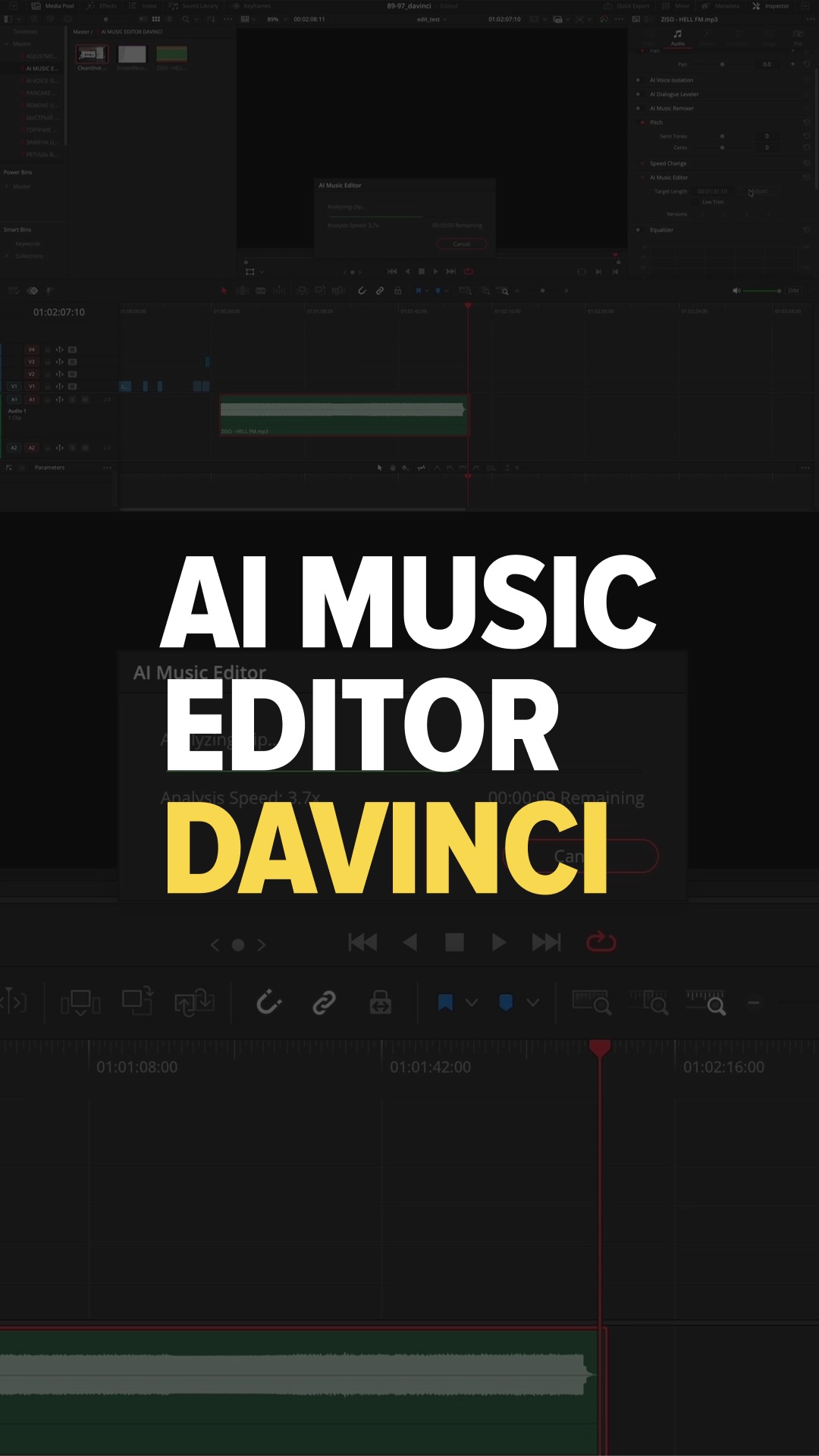 AI MUSIC EDITOR DAVINCI