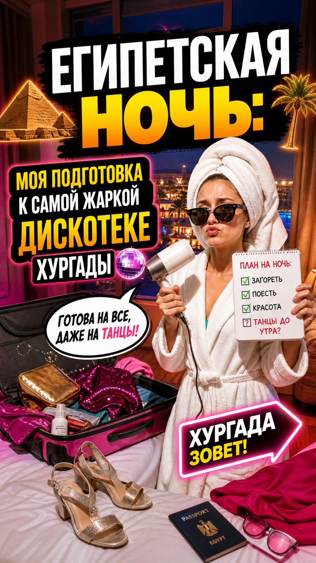 От чемодана до танцпола: как я готовился к дискотеке в Египте
