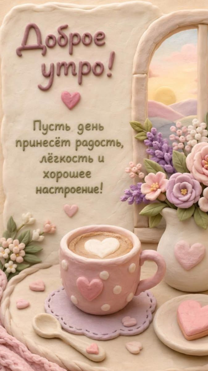 Открытка с добрым утром — лучшие пожелания для отличного дня 🌤️💫