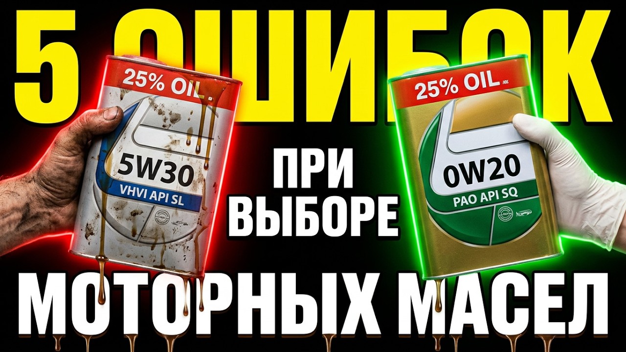5 ошибок ПРИ ПОКУПКЕ (ВЫБОРЕ) моторного МАСЛА: 90% водителей их совершают