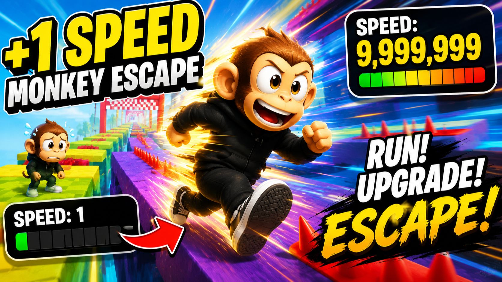 🐒💨 +1 SPEED MONKEY ESCAPE | НОВАЯ ВИРУСНАЯ ИГРА В ROBLOX!