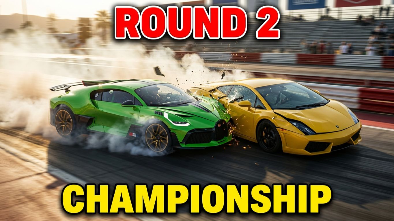 ROUND 2/LAMBORGINI GALARDO VS BUGATTI DIVO /SUPERCAR CRASH CHAMPIONSHIP BEAMNG DRIVE/
