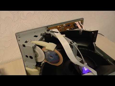 Sony CDP-CX355 - демонстрация работы и внутреннее устройство .