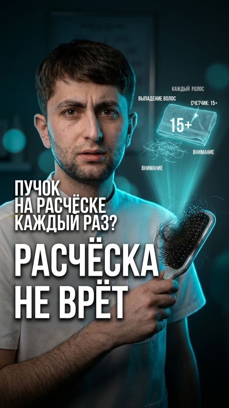 Сколько волос — норма при расчёсывании 🧵