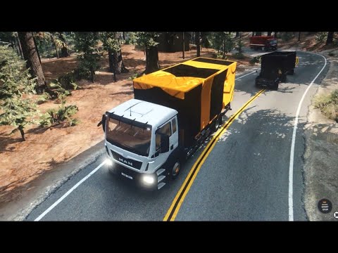 скоростной конвой на грузовиках MAN и ЗИЛ в BeamNG DRIVE