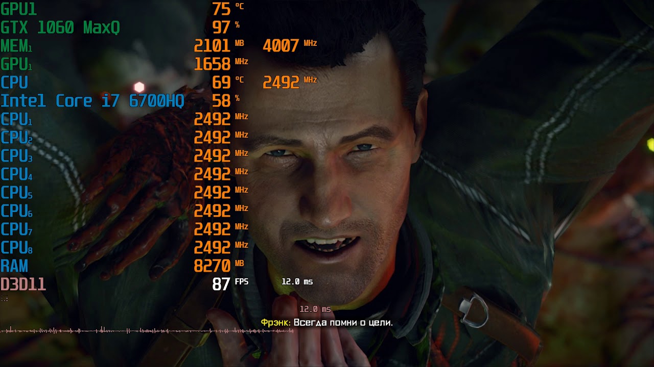 Dead Rising 4 |TEST: GTX1060 Maxq, I7 6700hq, SSD 256, 16gb Ddr4 | MSI GS 73VR 6RF