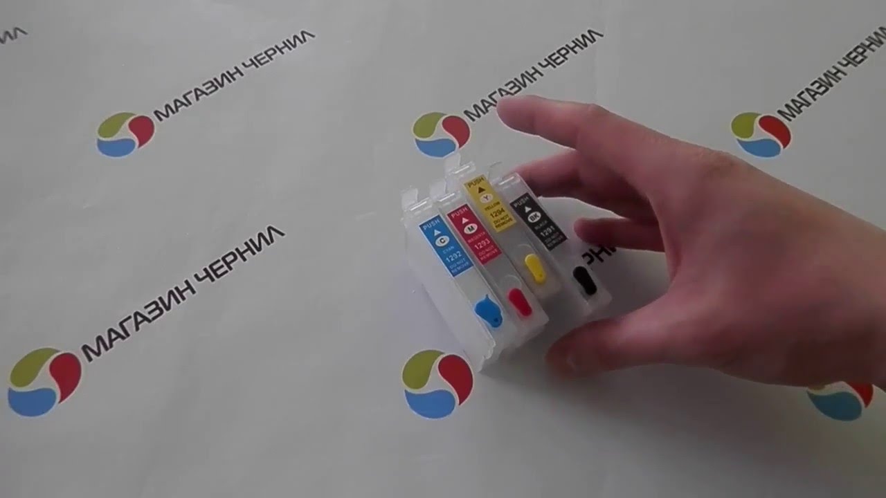Перезаправляемые картриджи для Epson Stylus WF 7015 с чипами