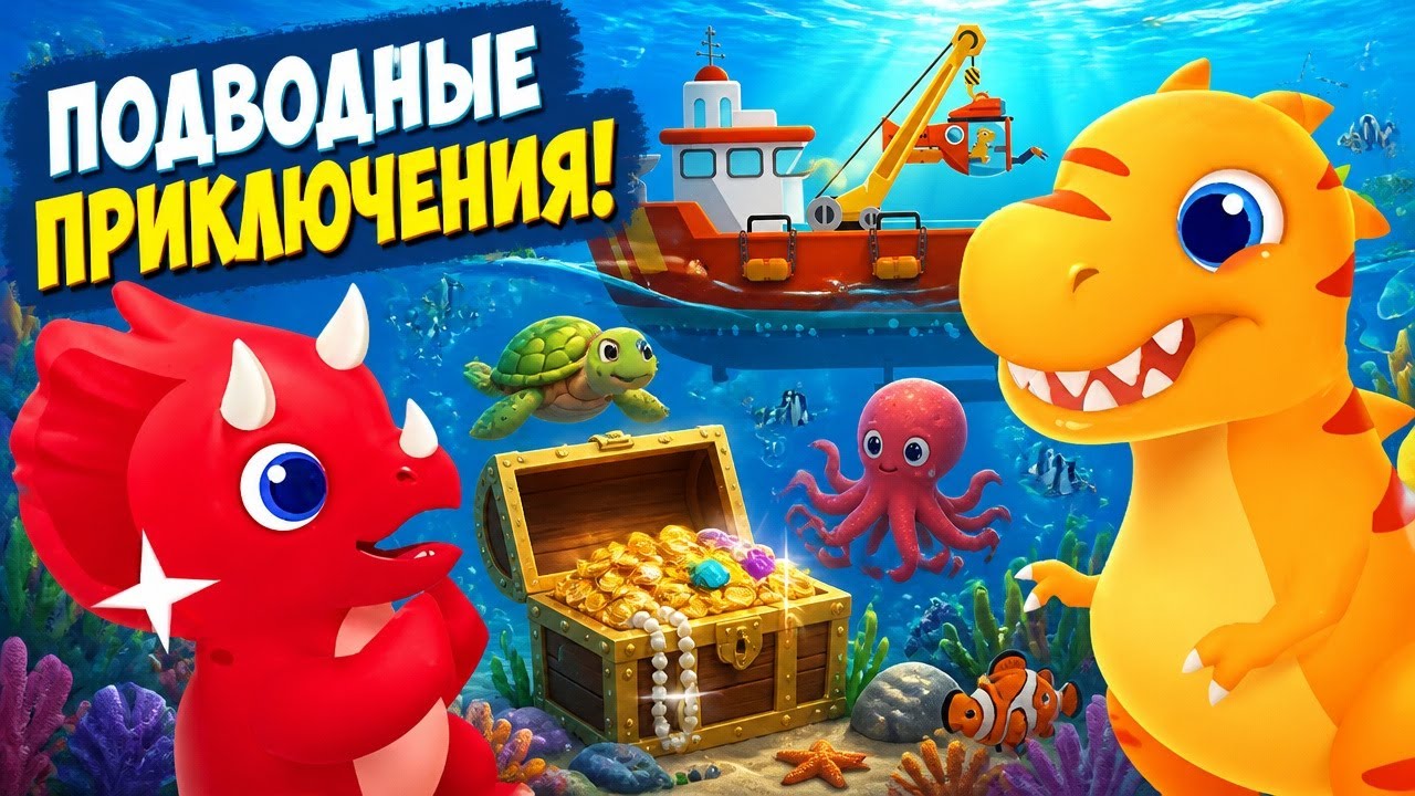 ДИНОЗАВРИКИ И ПОДВОДНЫЙ МИР ОКЕАНА. Игры для детей и малышей