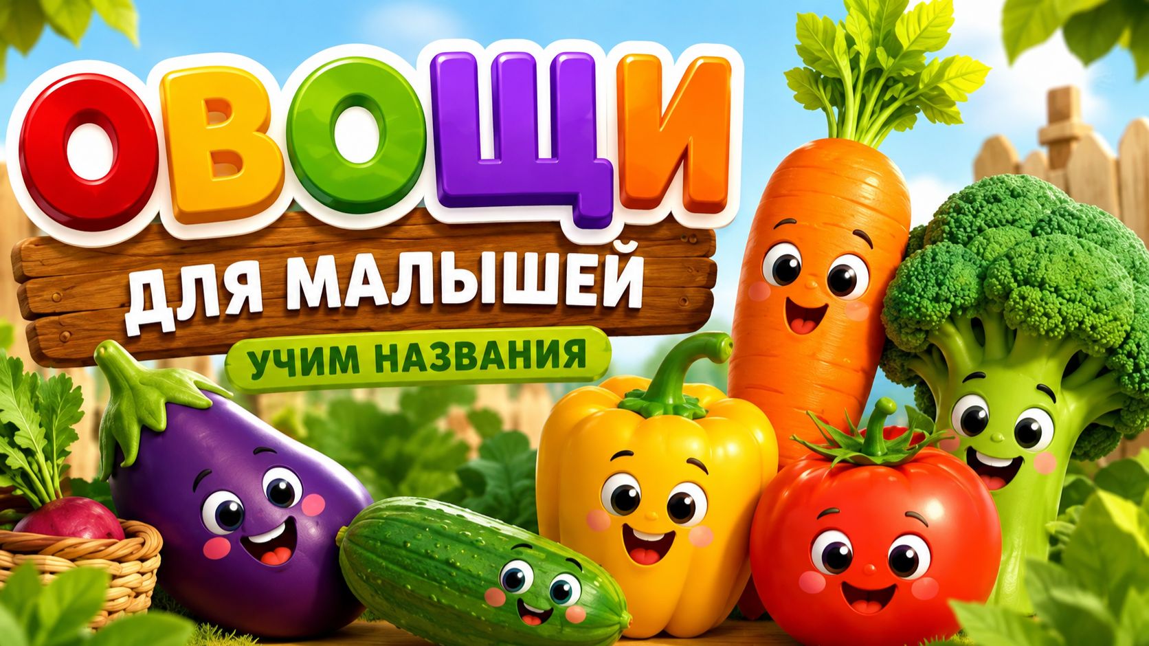 Первые слова для малышей  Учим овощи 