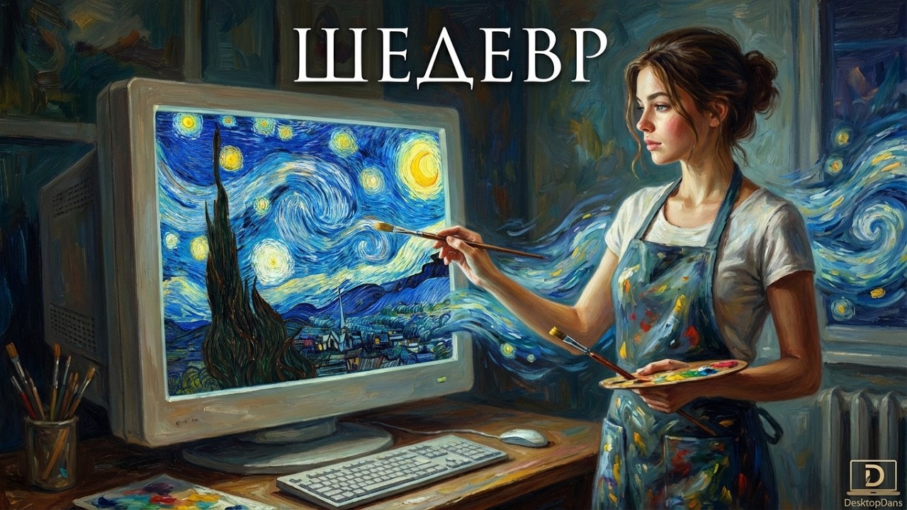 🎨 РИСУЮ НА РАБОЧЕМ СТОЛЕ! Превратила Windows 11 в Картину Ван Гога | DesktopDans